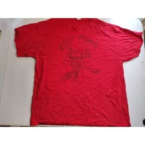 Scott Pilgrim vs The World Red Graphic T-Shirt Mens XL Distressed Bass Guitar